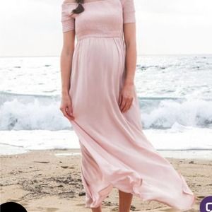 Seraphine Maternity maxi dress size 4 Maternity photo shoot Reveal Party #126